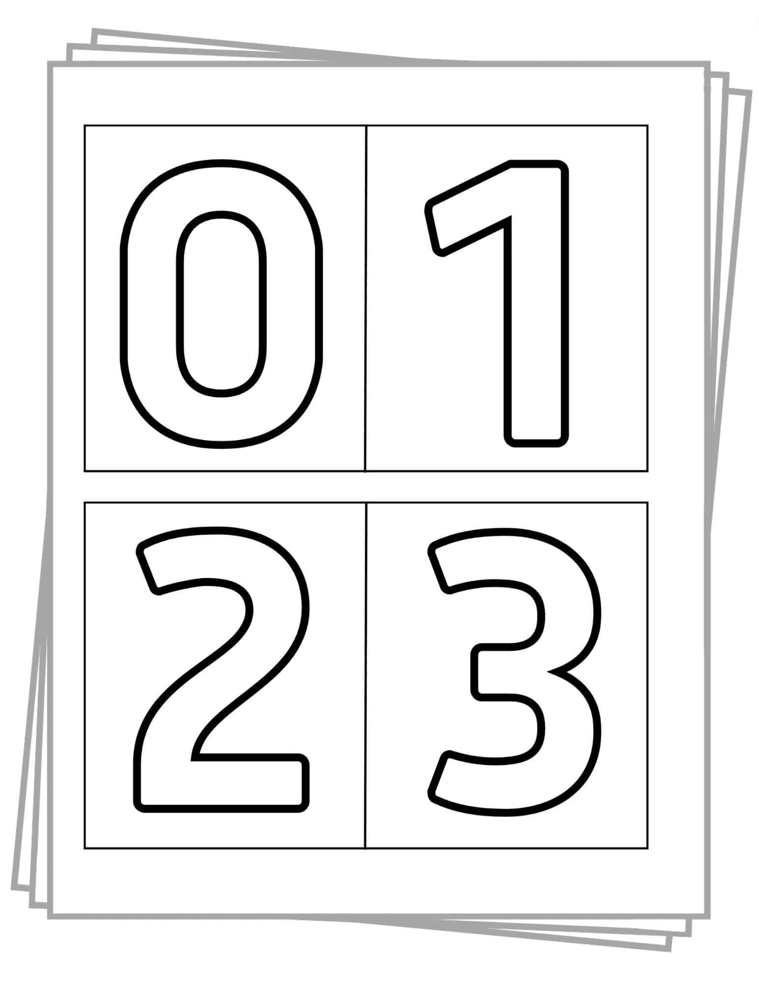 3 Inch Number Stencils Printable Free