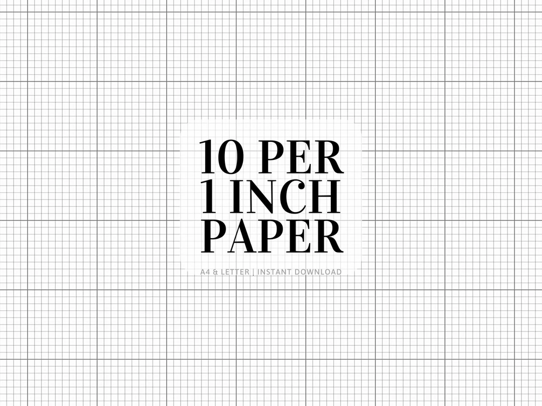 Printable Graph Paper 10 Squares Per Inch