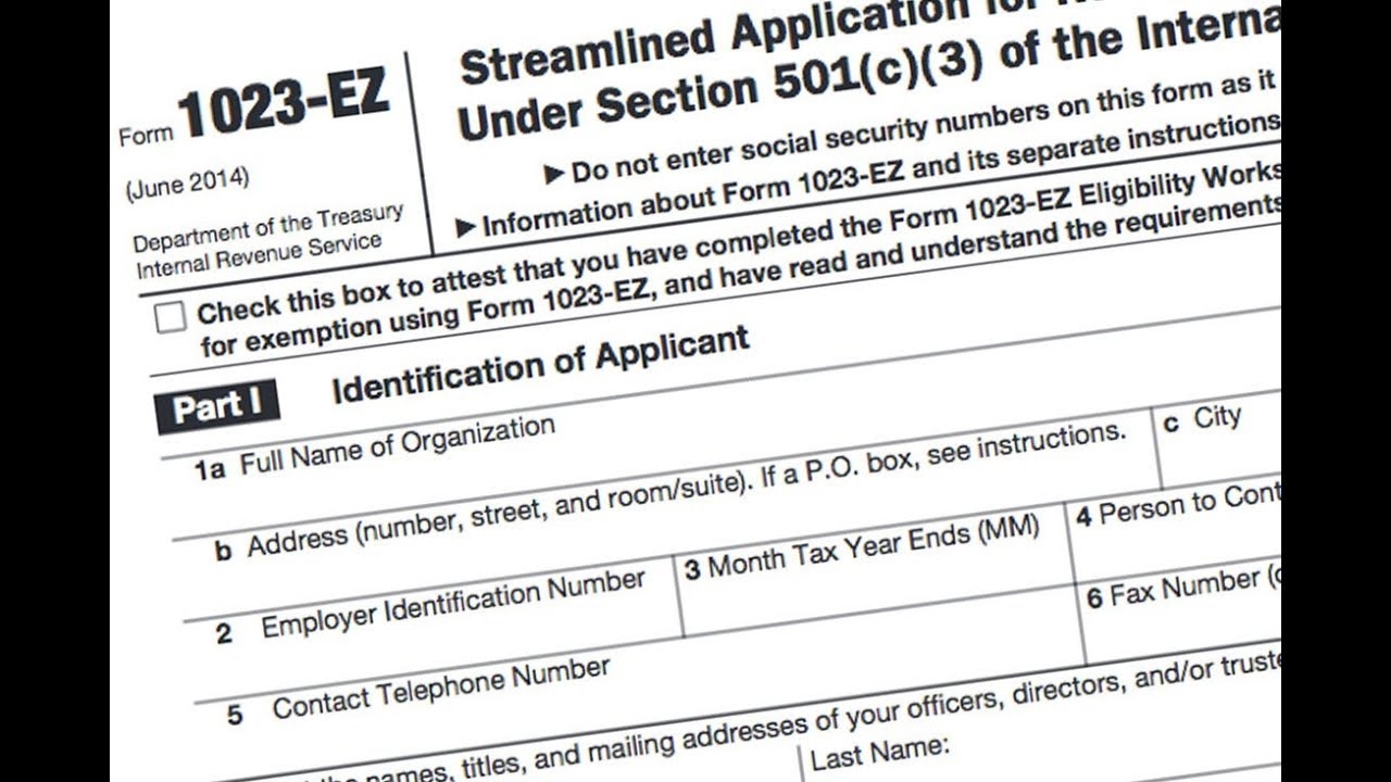 Irs Form 1023 Instructions