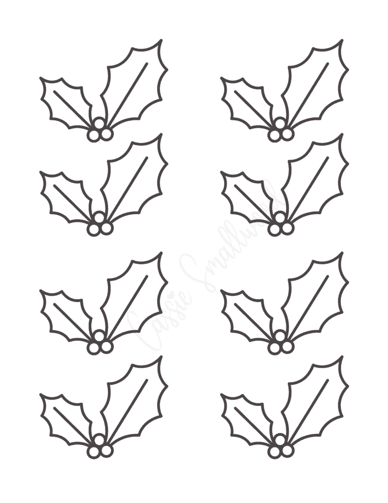 14 Holly Leaf Templates Cassie Smallwood