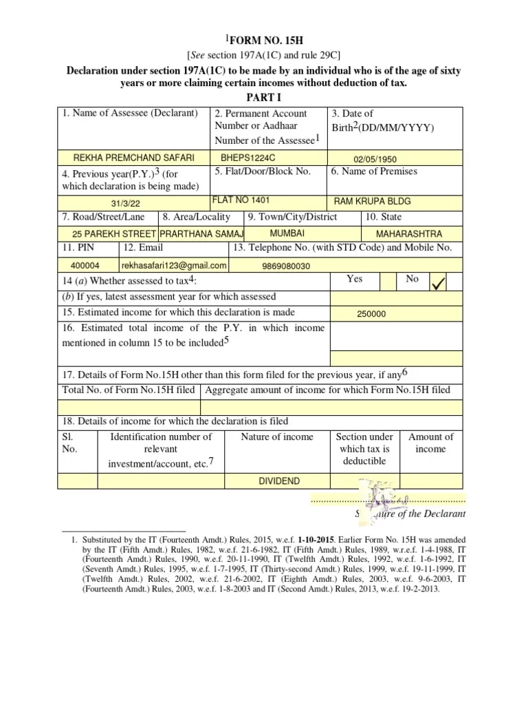 15h Form 1 Compressed PDF Income Tax Fine Penalty 