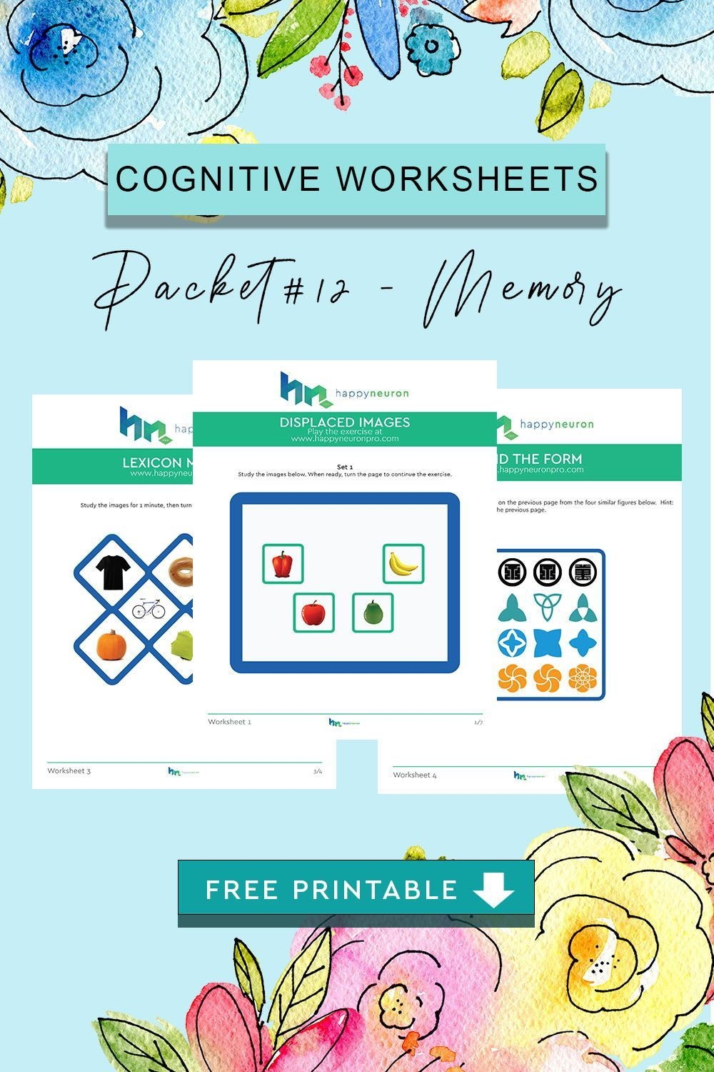 170 Free Cognitive Worksheets Ideas In 2025 Cognitive Activities 