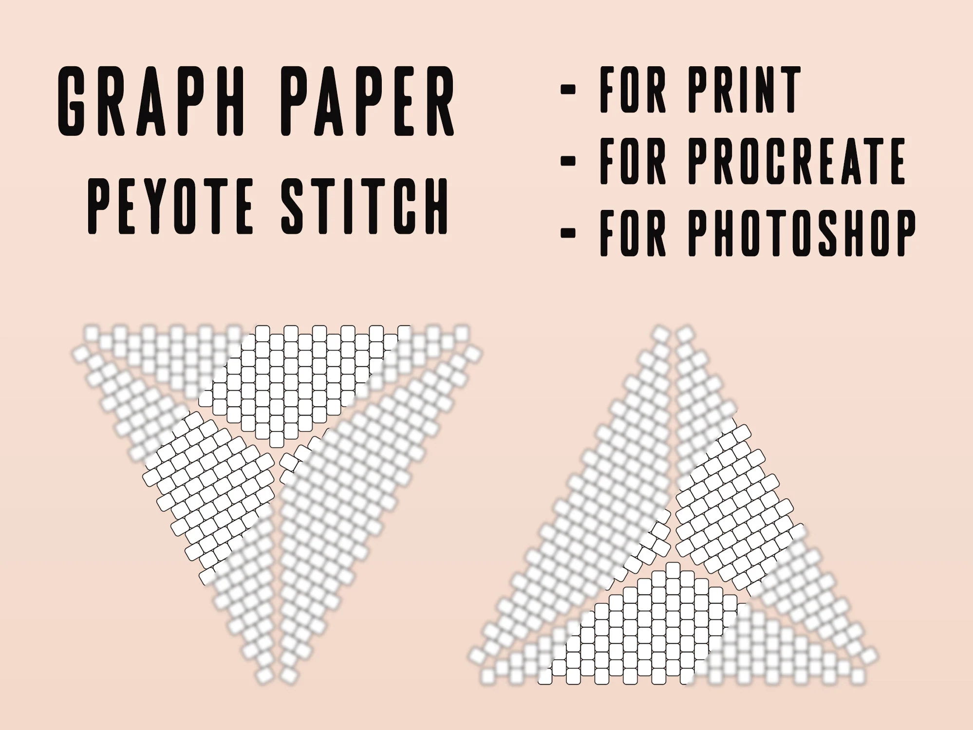 18 Peyote Stitch Graph Paper Template Blank Bead Graph Paper 