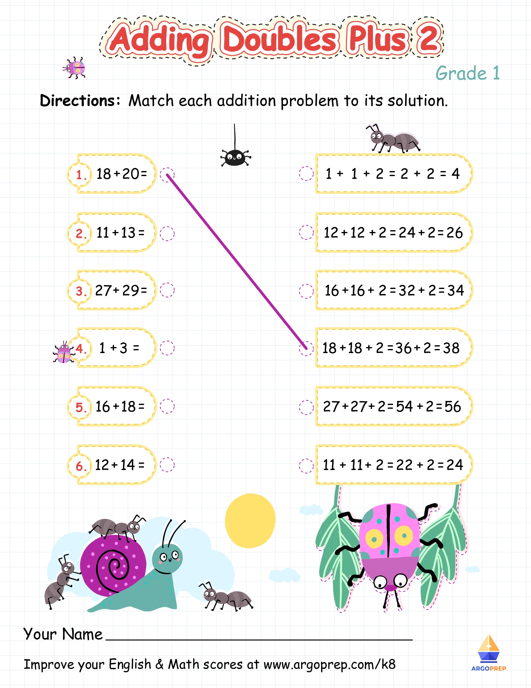 Doubles Math Facts Worksheets Free Printable
