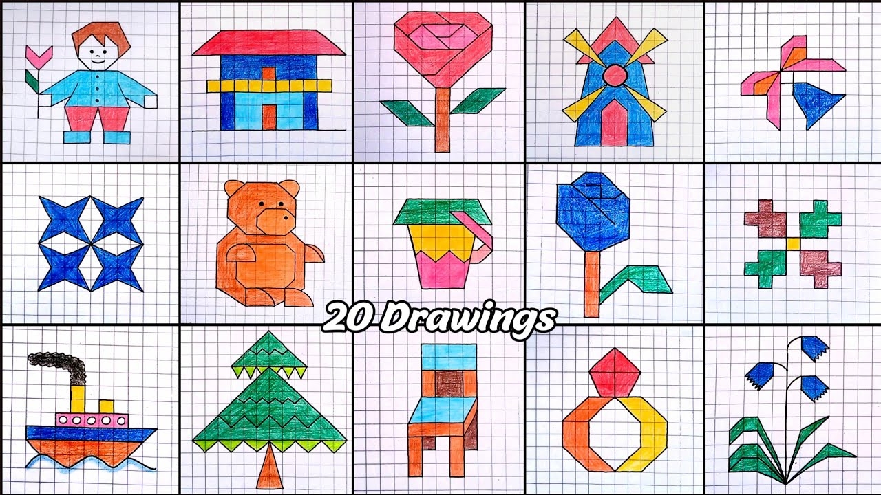 20 Pictures Drawing On Graph Paper Easy 