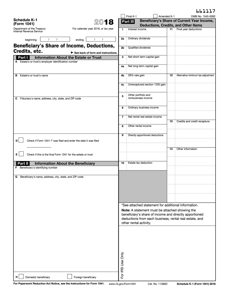 2014 Form 1041 Pdf Fill Out amp Sign Online DocHub