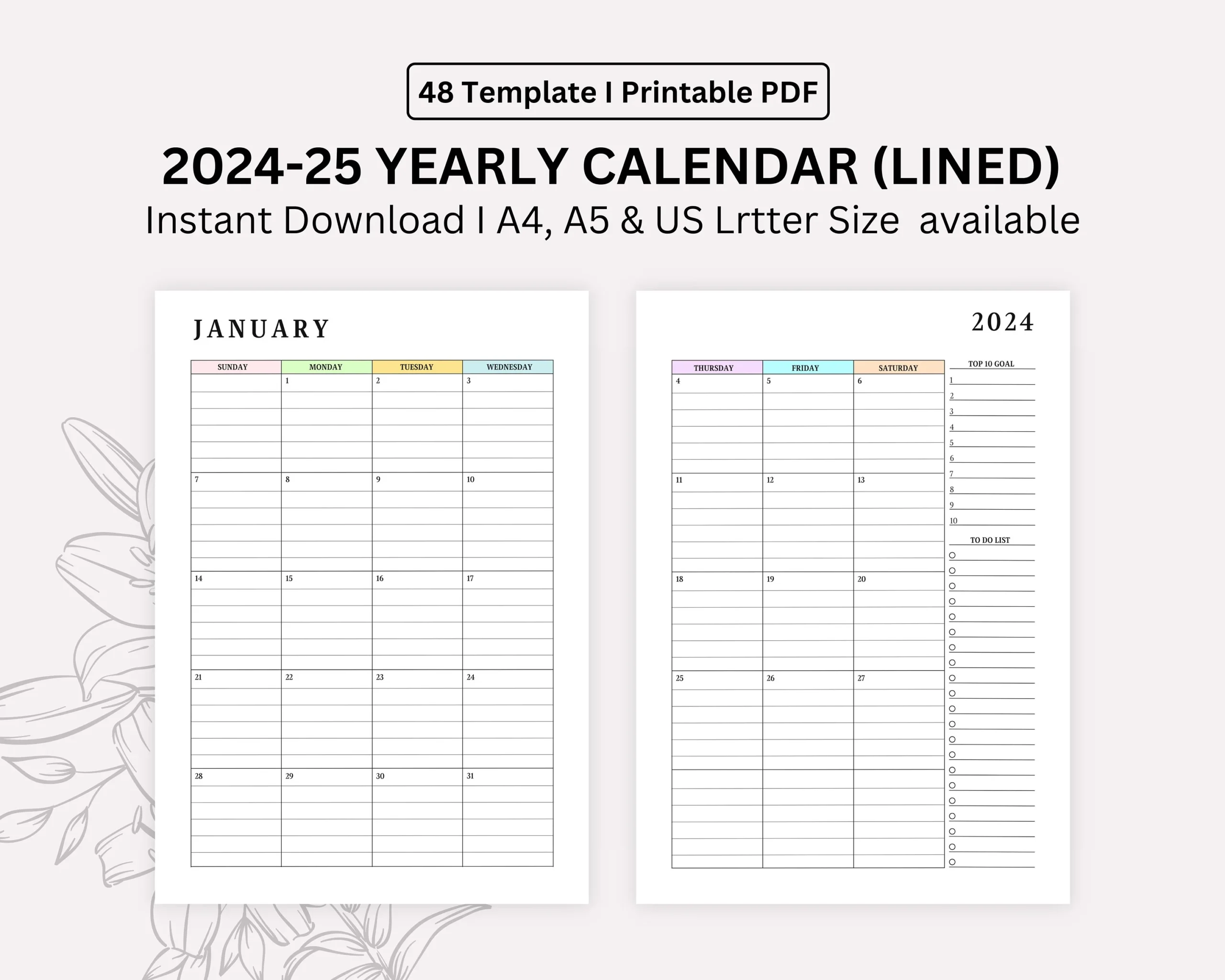 Printable Blank 30-Day Calendar Earthtones
