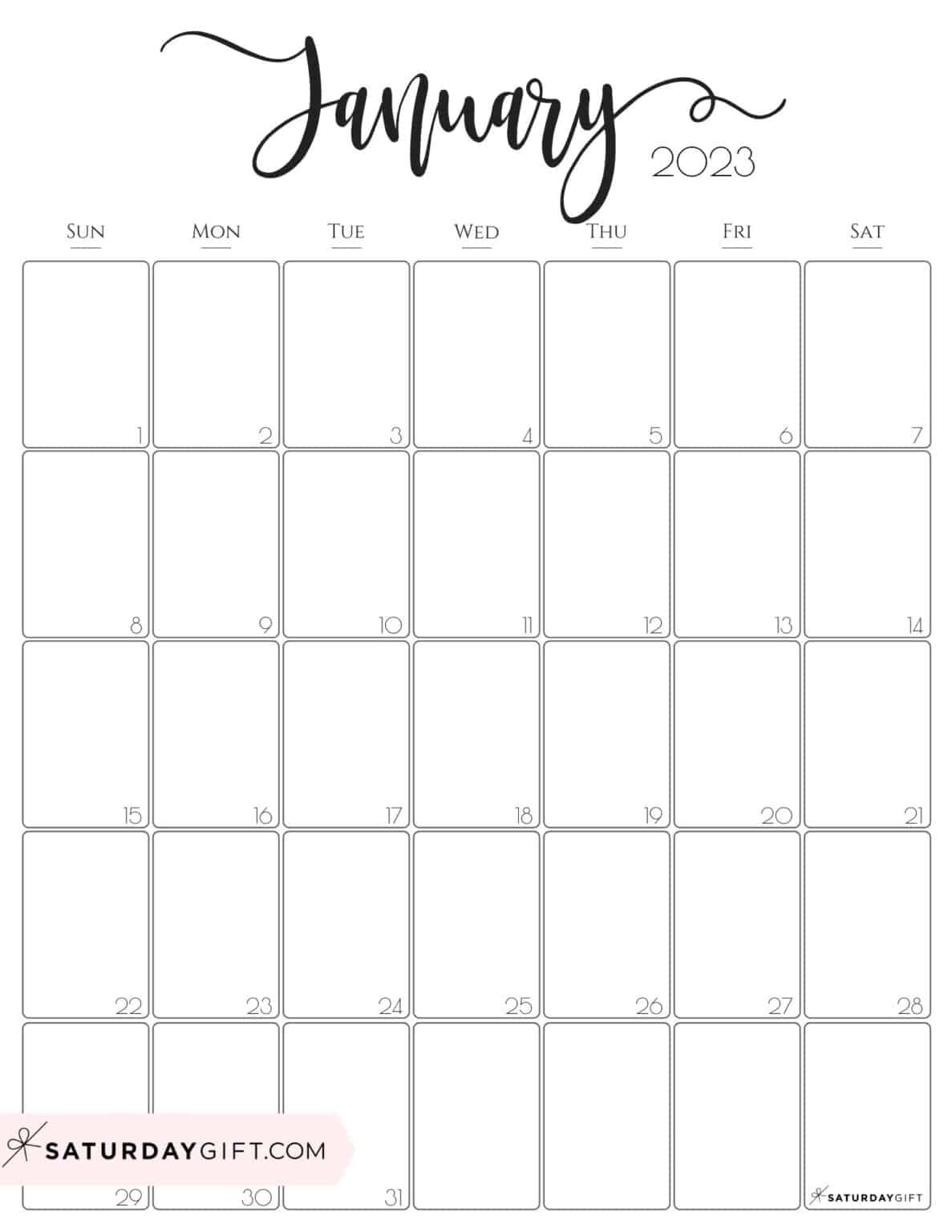 Calendar Free Printing Design