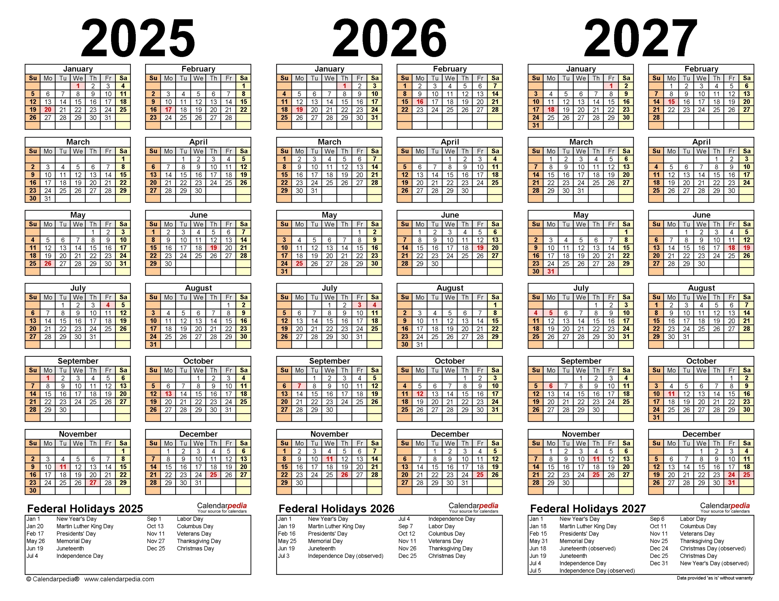 2026 And 2027 Calendar With Holidays School Academic Calendar