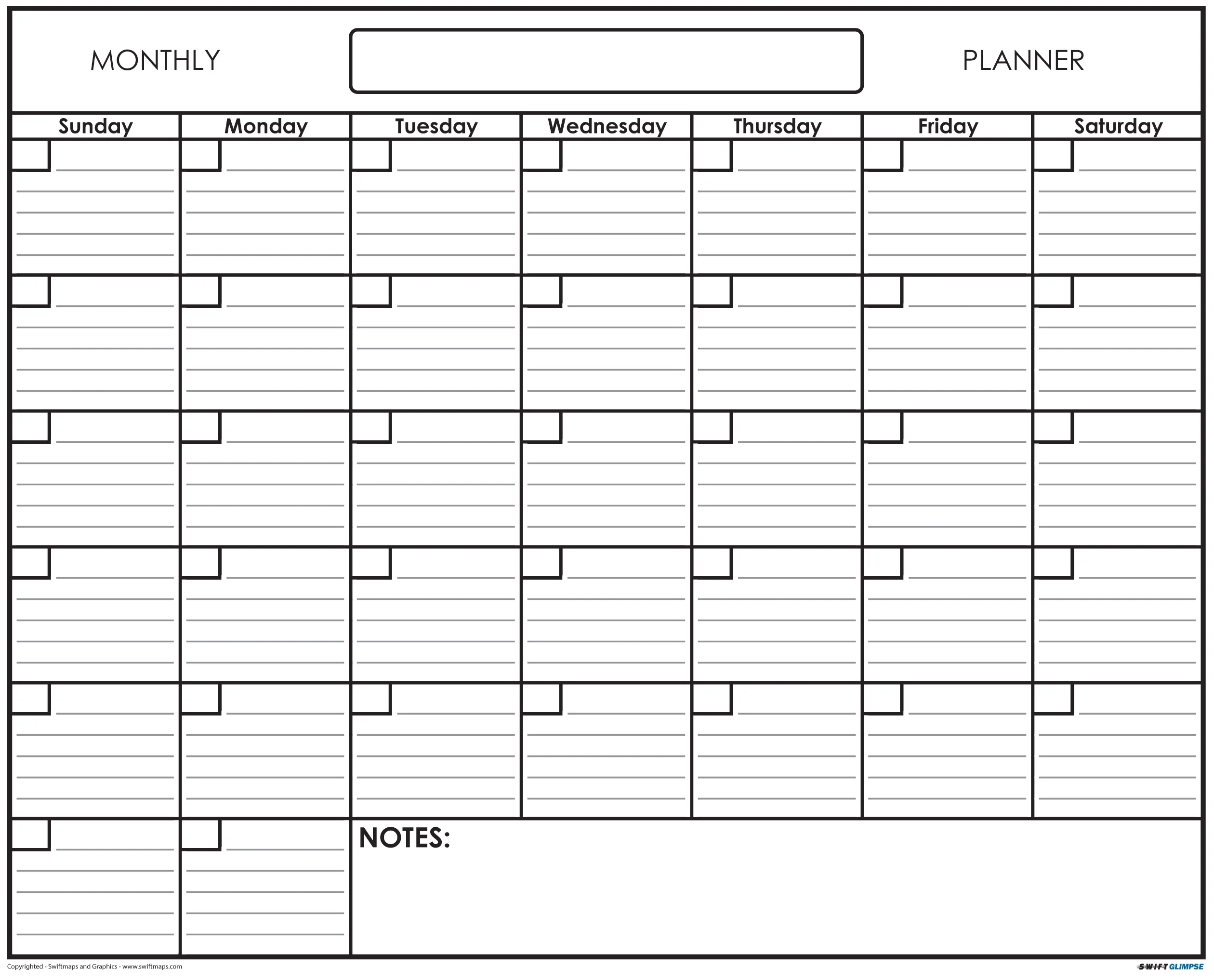 24 X 36 Erasable Undated One Month Laminated Wall Calendar 