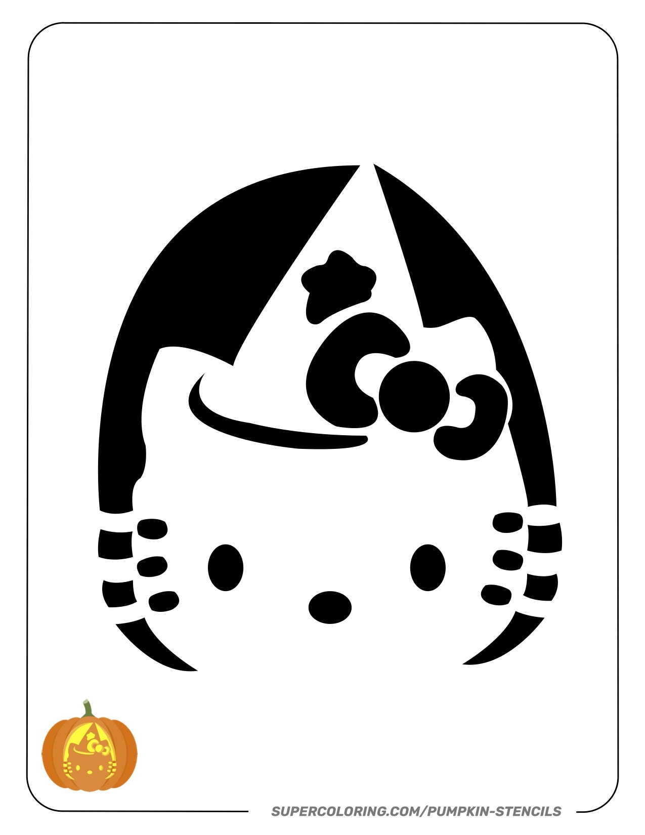 Free Printable Pumpkin Templates Hello Kitty