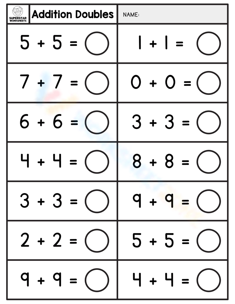 30 Free Printable Doubles Addition Worksheets For Students 