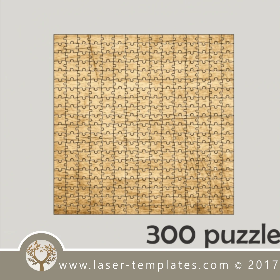 300 Puzzle Template Laser Cut Squire Puzzle Pattern Single Line 