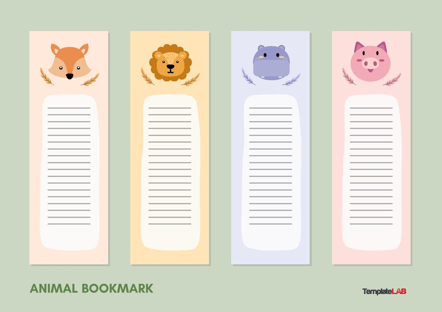 Printable Bookmark Design Template