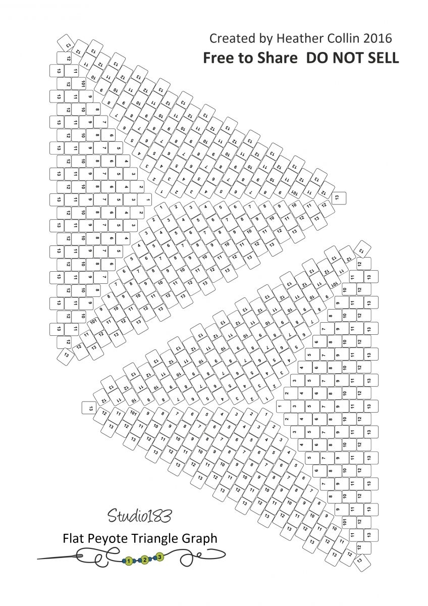 Triangle Peyote Graph Paper Printable