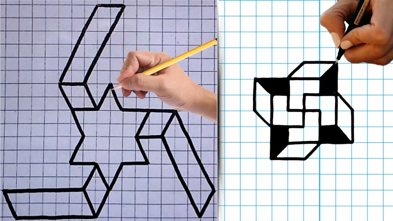 Drawings On Grid Paper