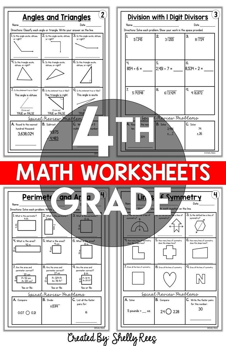 4th Grade Math Worksheets