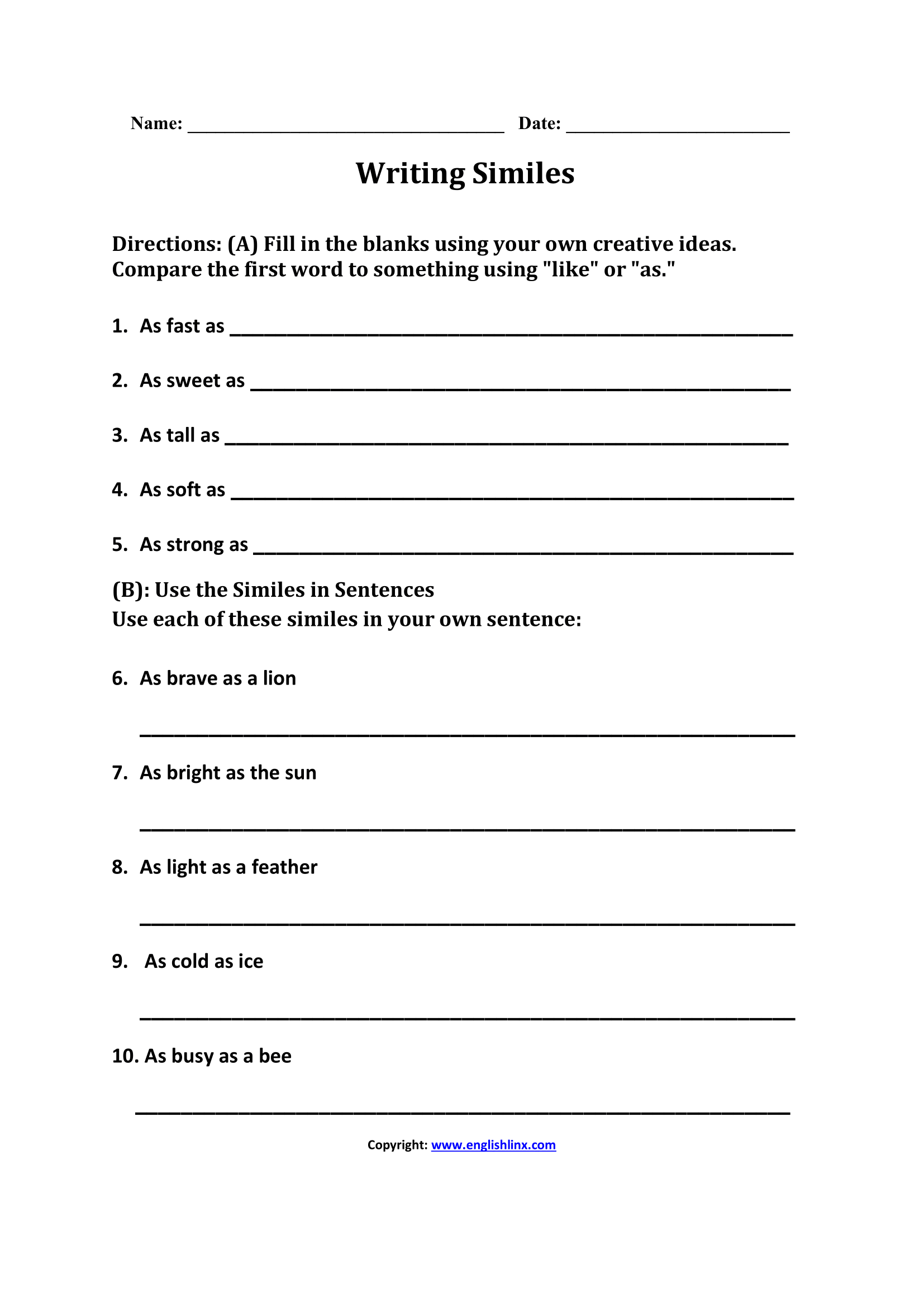 4th Grade Writing Worksheets Printable Writing Practice For 