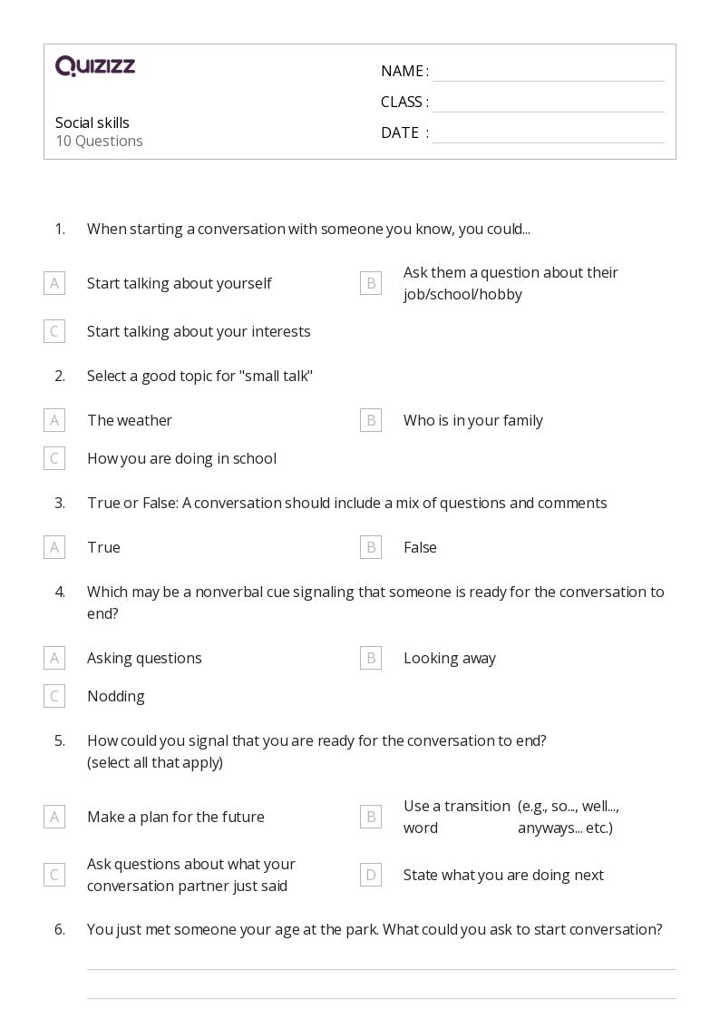 Social Skills Worksheets For Adults Printable Social Skills Worksheets For Adults Printable