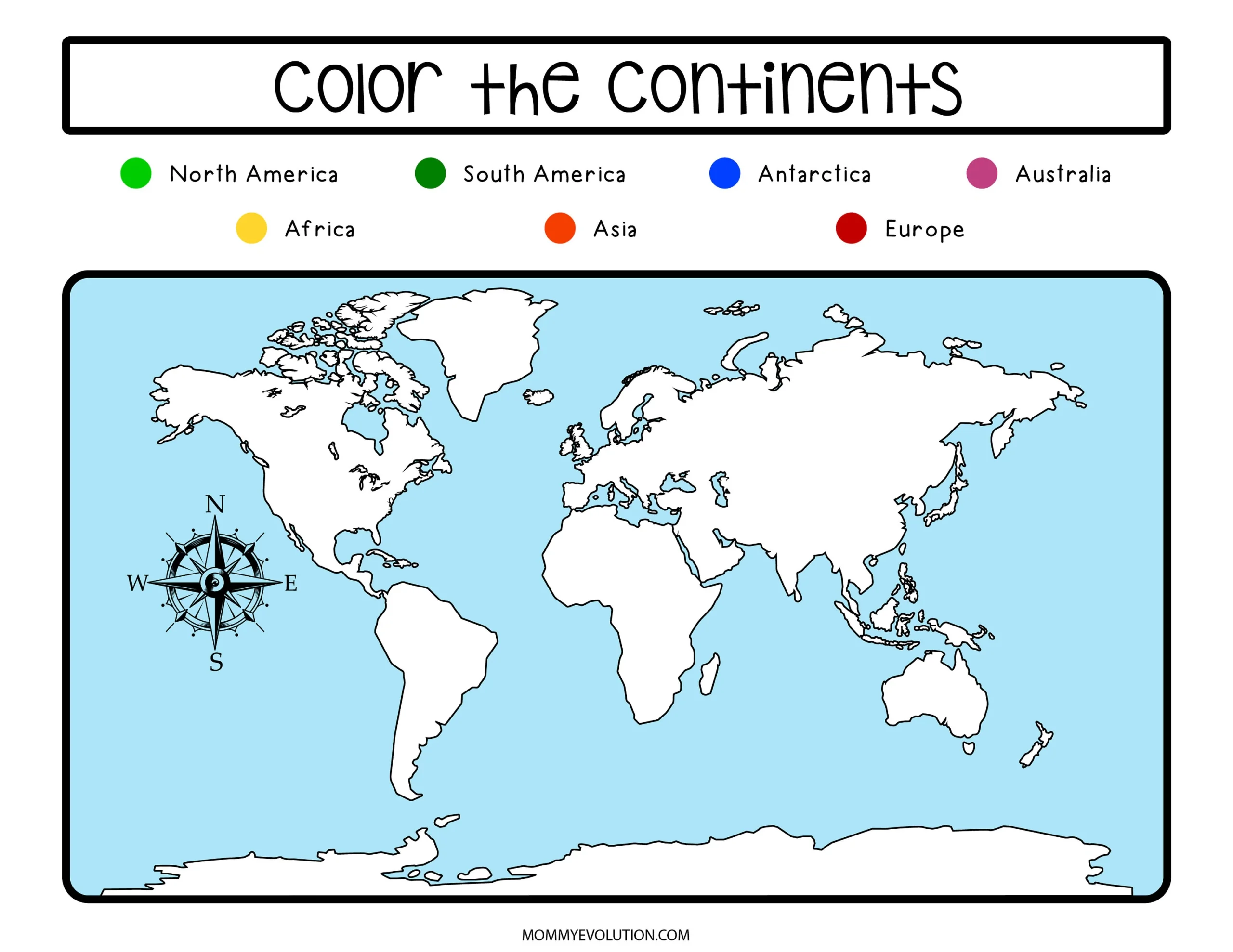 7 Continents Worksheets For Kids Coloring And Information Pages 
