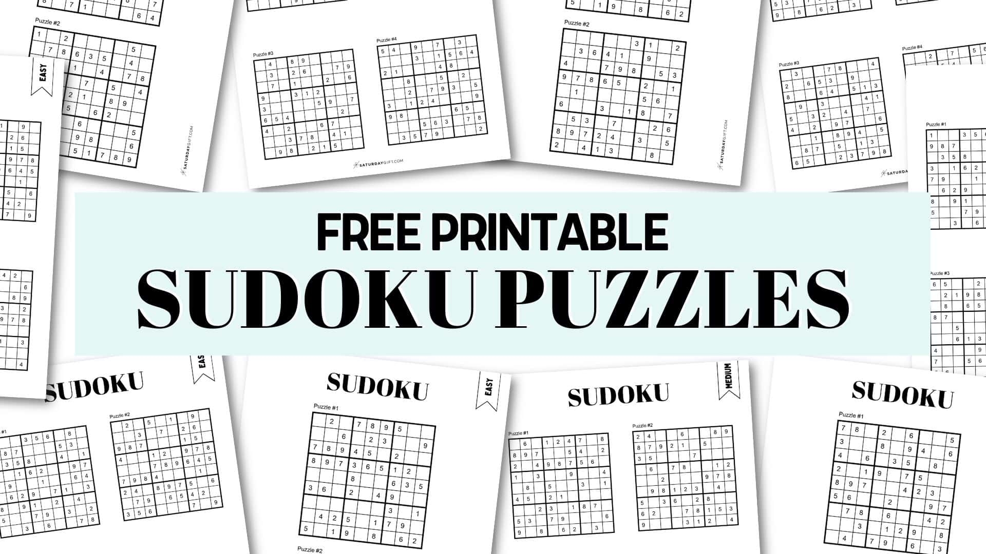 Printable Sudoku Puzzles Free 4 Per Page