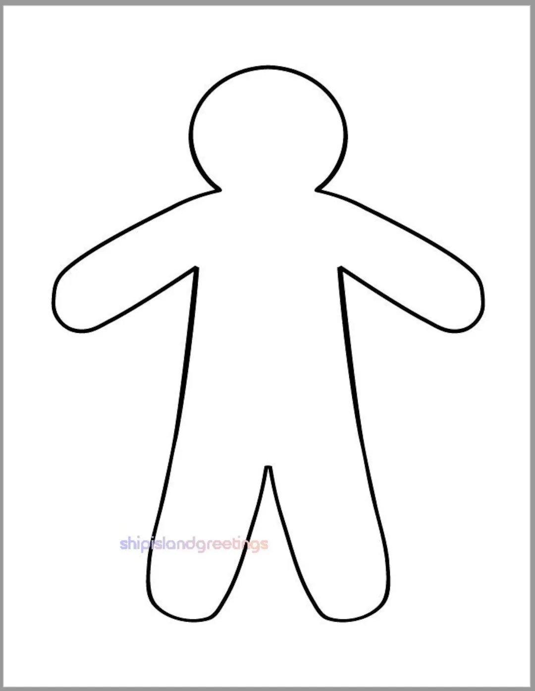 9 Inch Gingerbread Man Template printable Gingerbread Man 