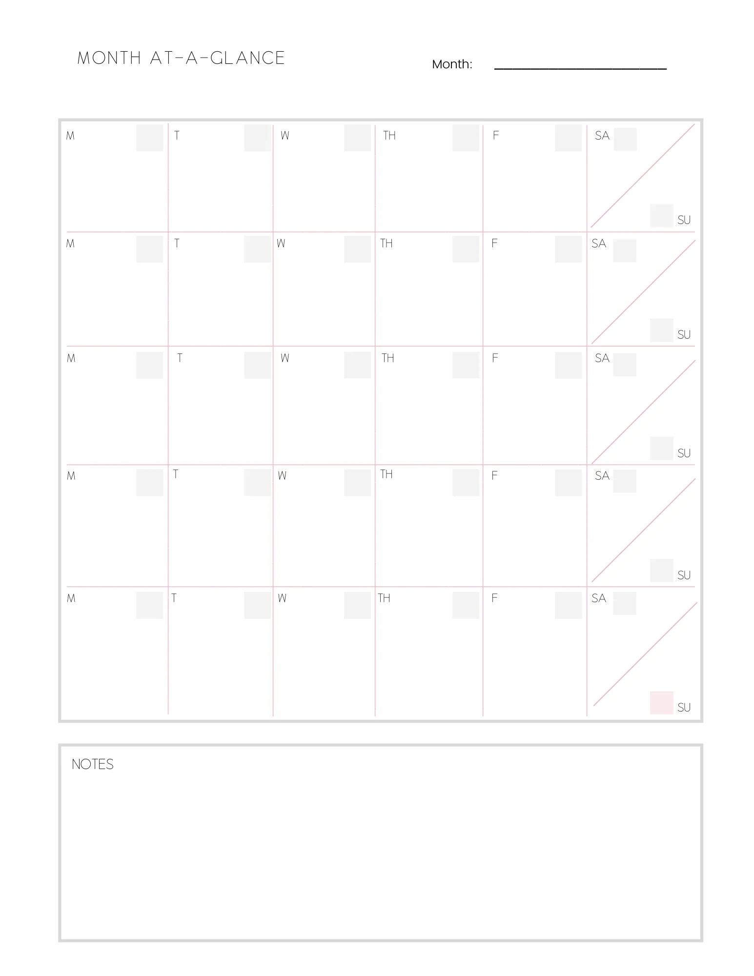 Blank 90 Day Calendar Printable