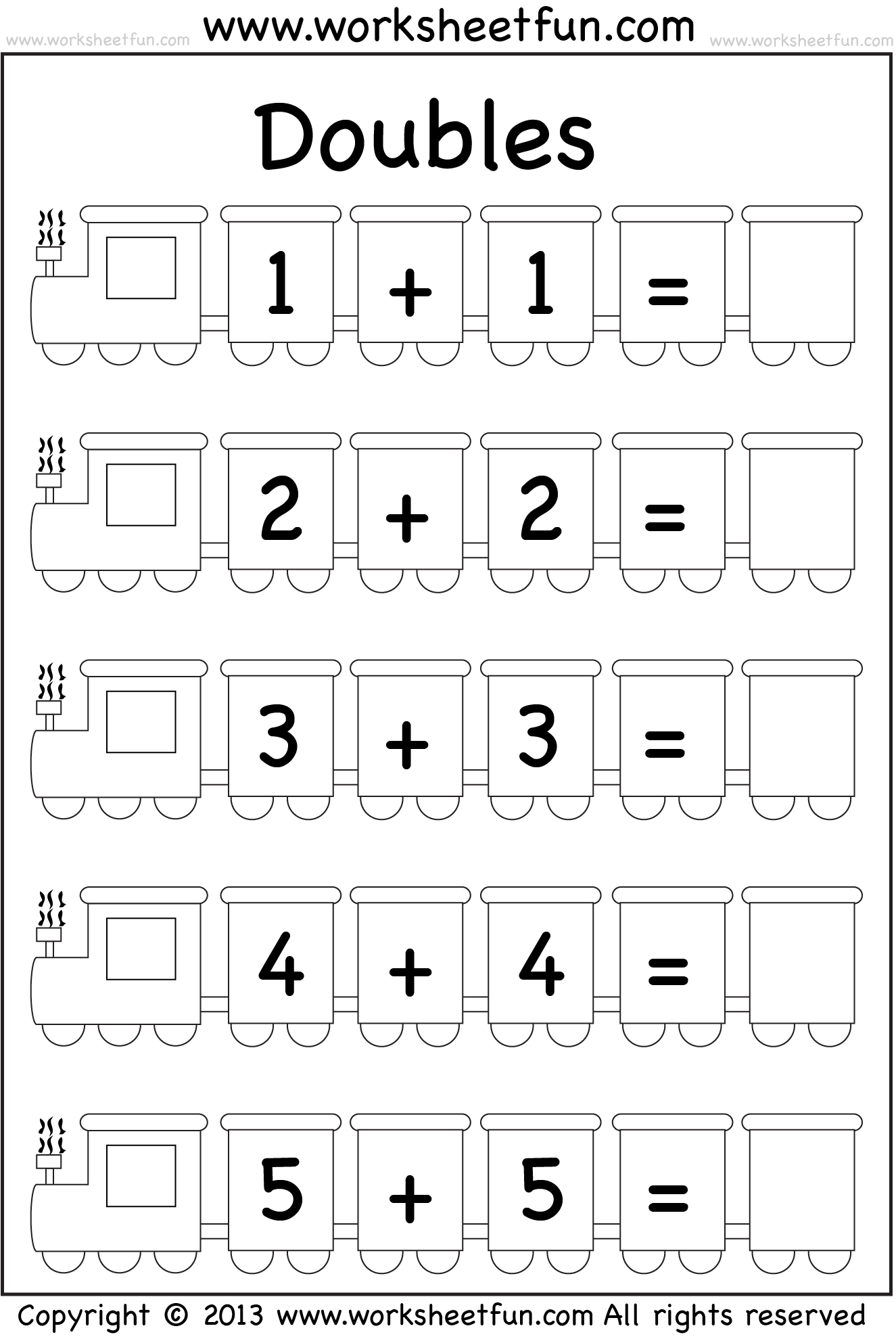 Addition Doubles 1 Worksheet FREE Printable Worksheets 