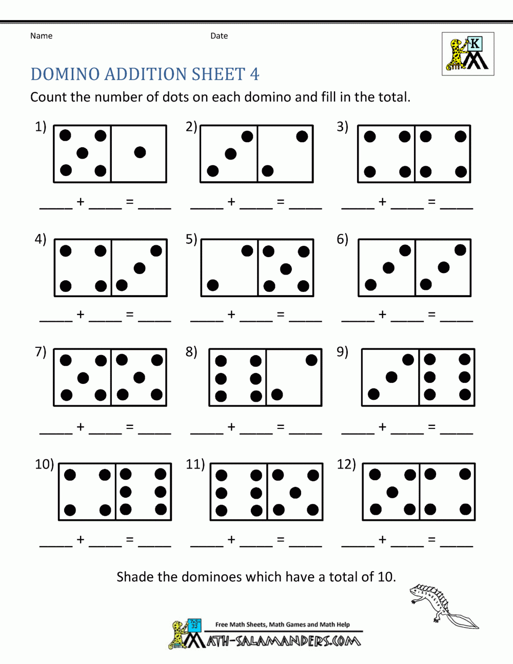 Free Printable Easy Math Addition Worksheets