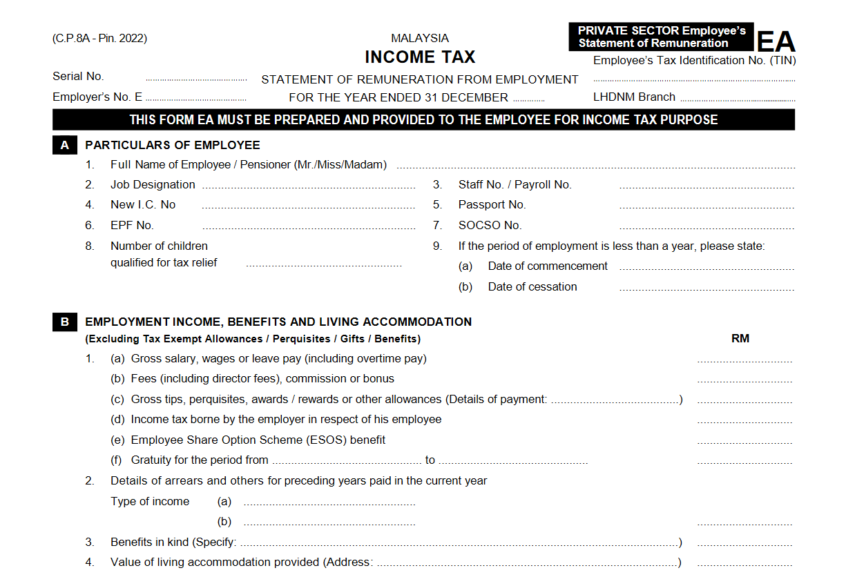 All You Need To Know About EA Form In Malaysia Pandahrms