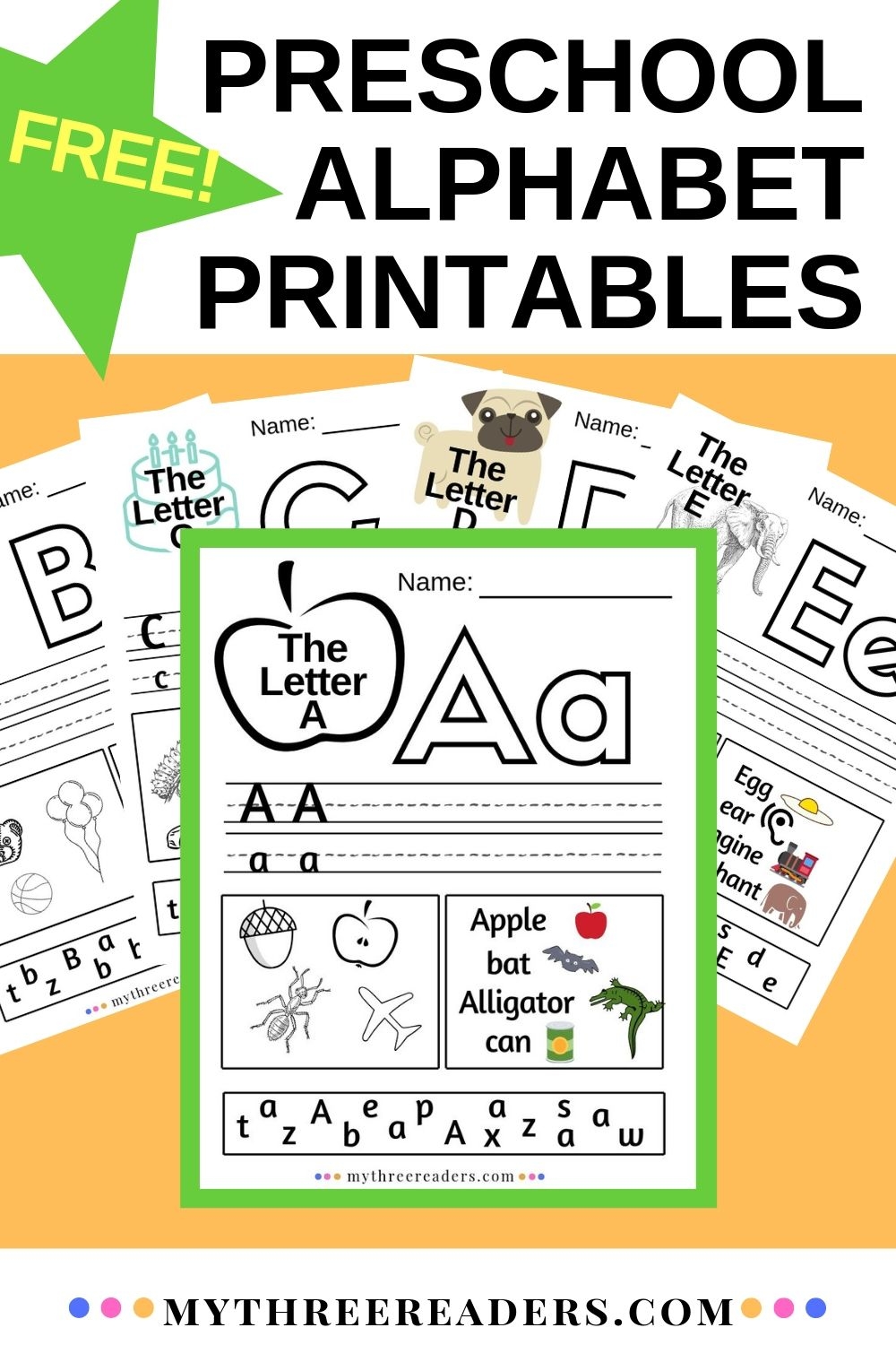 Free Printable Alphabet Letter Worksheets A-z