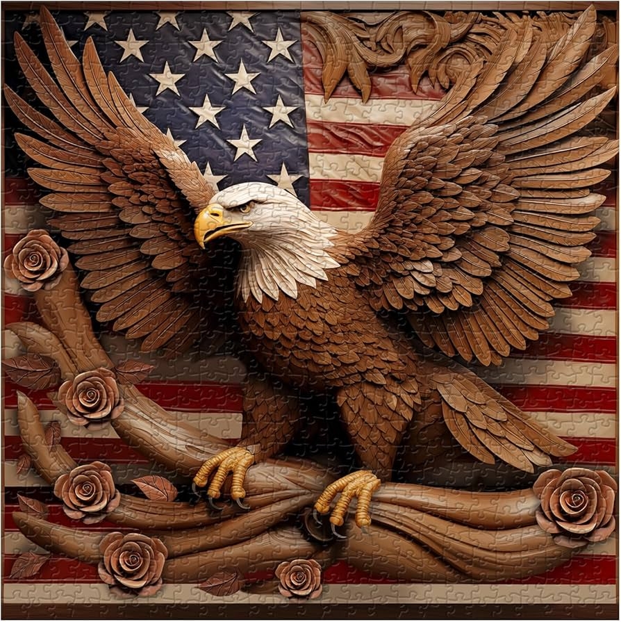 Amazon American Flag Eagle Puzzles For Adults 1000 Pieces 