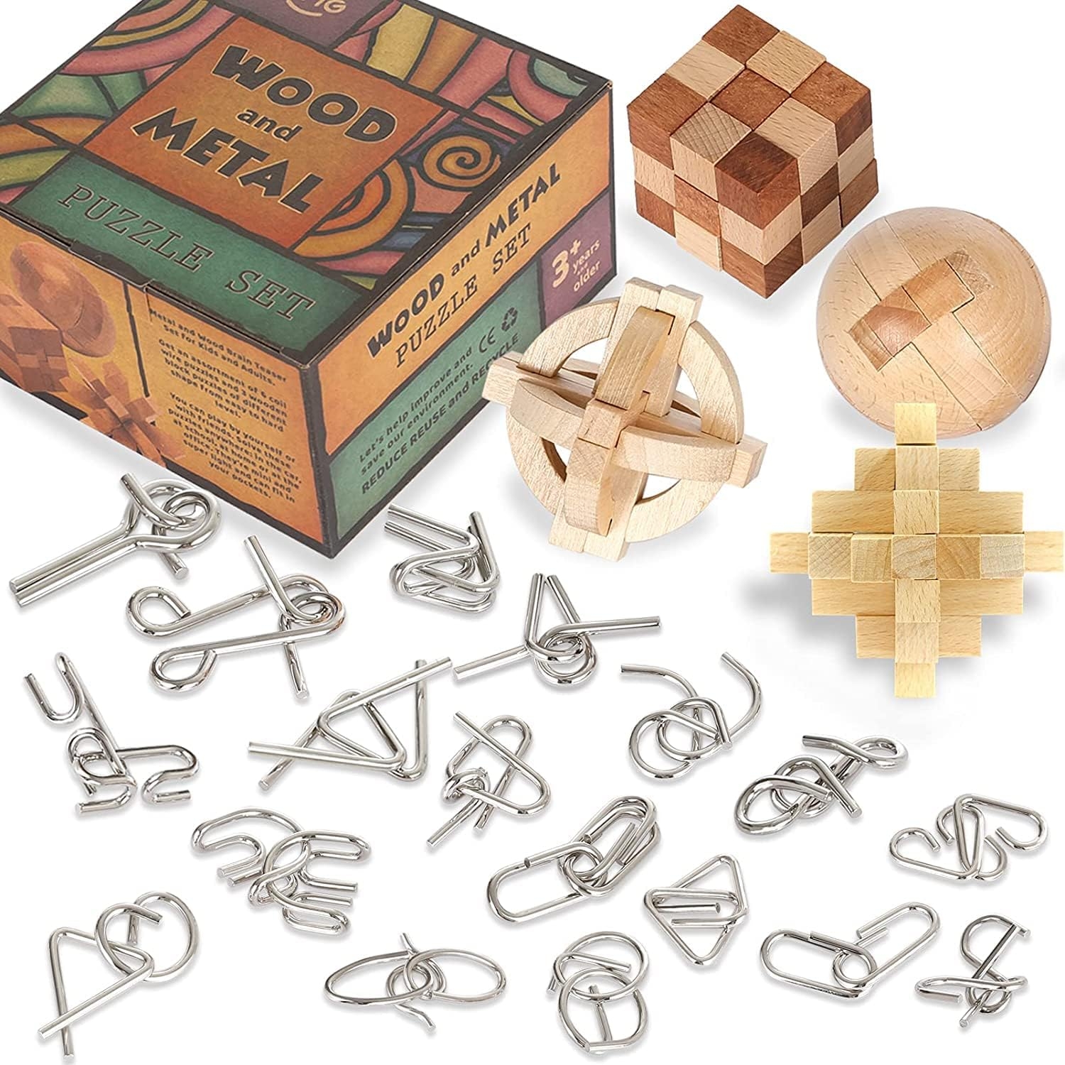 Amazon Brain Teasers Metal Puzzles For Kids amp Adult 22Pack 