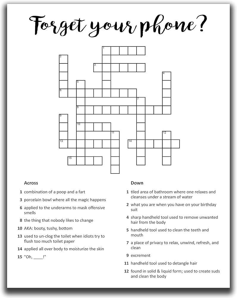 Funny Printable Crossword Puzzles