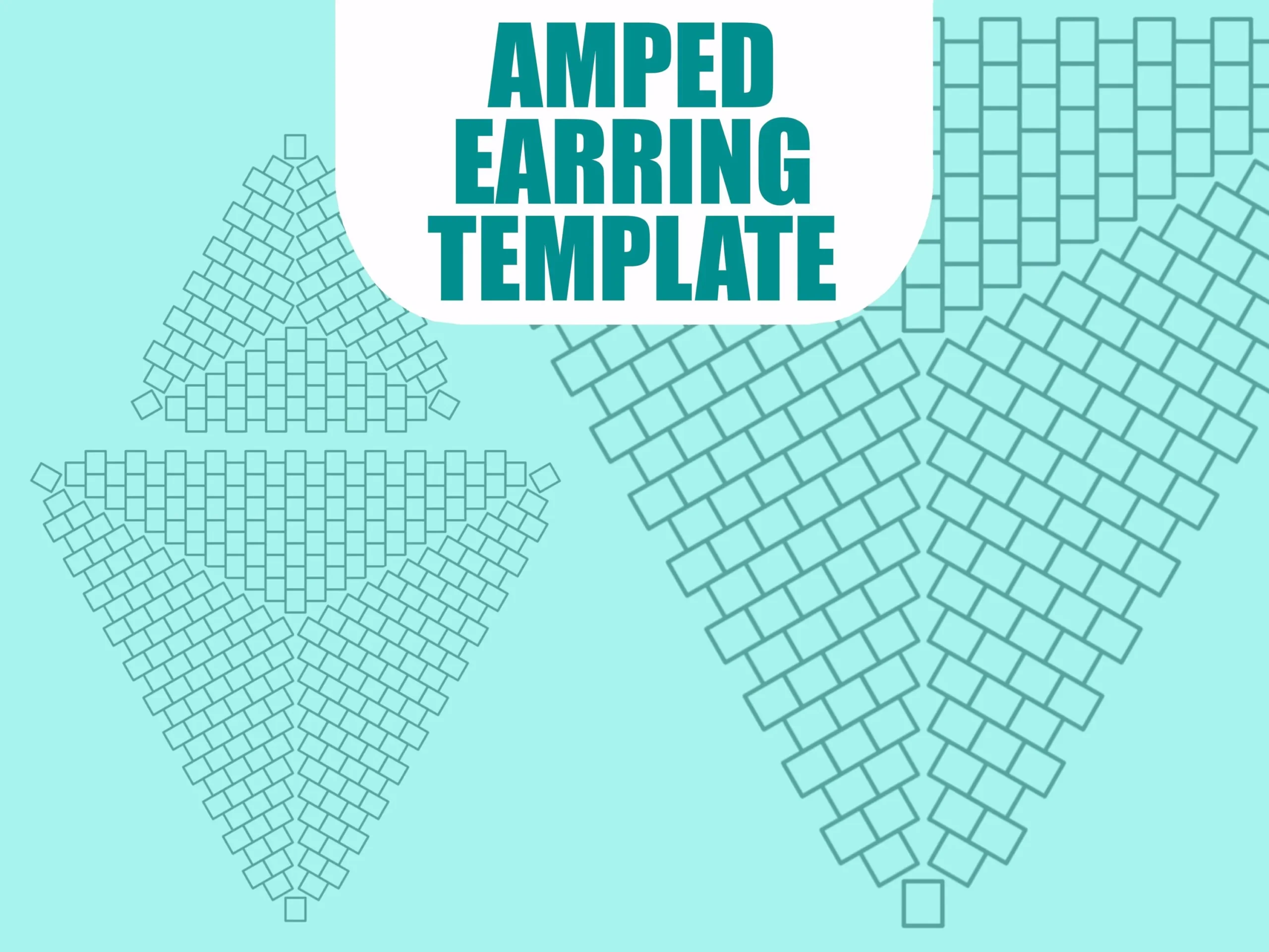 Amped Peyote Stitch Triangle Earring Bead Weaving Template 