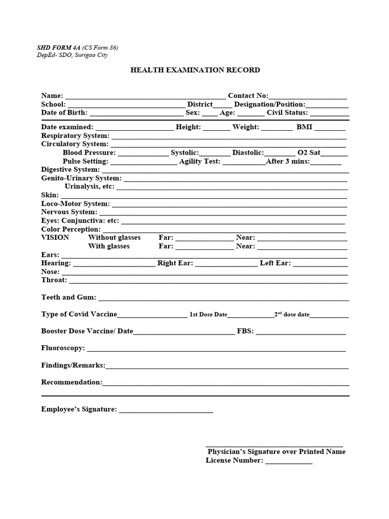 Form 86 Deped 2026
