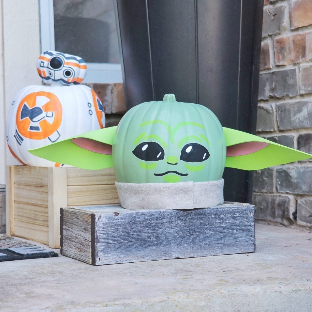 BB 8 And Grogu Baby Yoda Pumpkin Crafts Fab Everyday