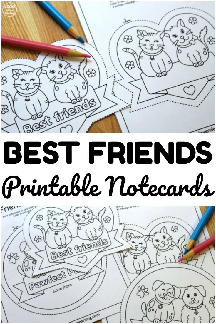 Best Friends Printable Friendship Cards