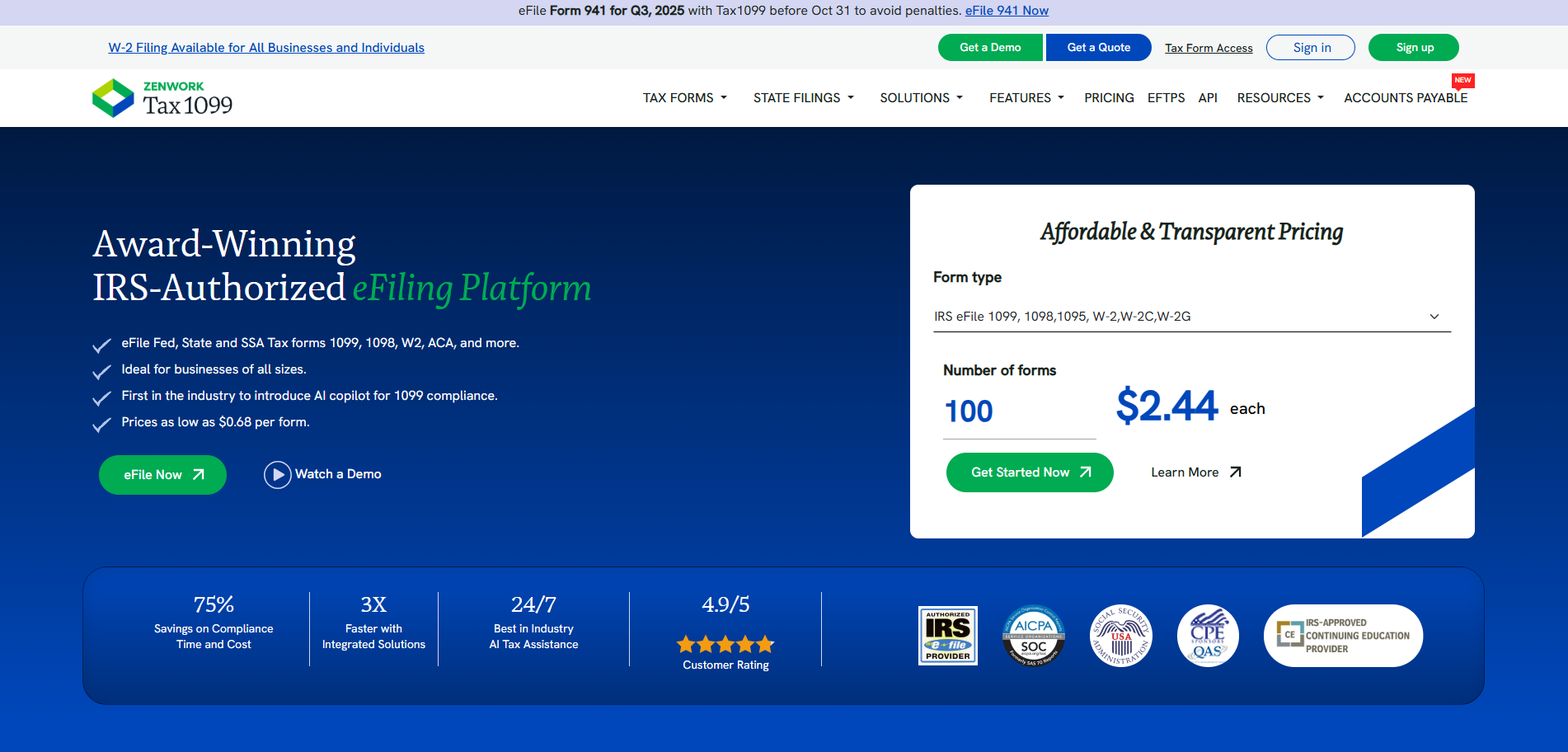 Best W 2G Software For 2026 IRS Approved E Filing Tax1099