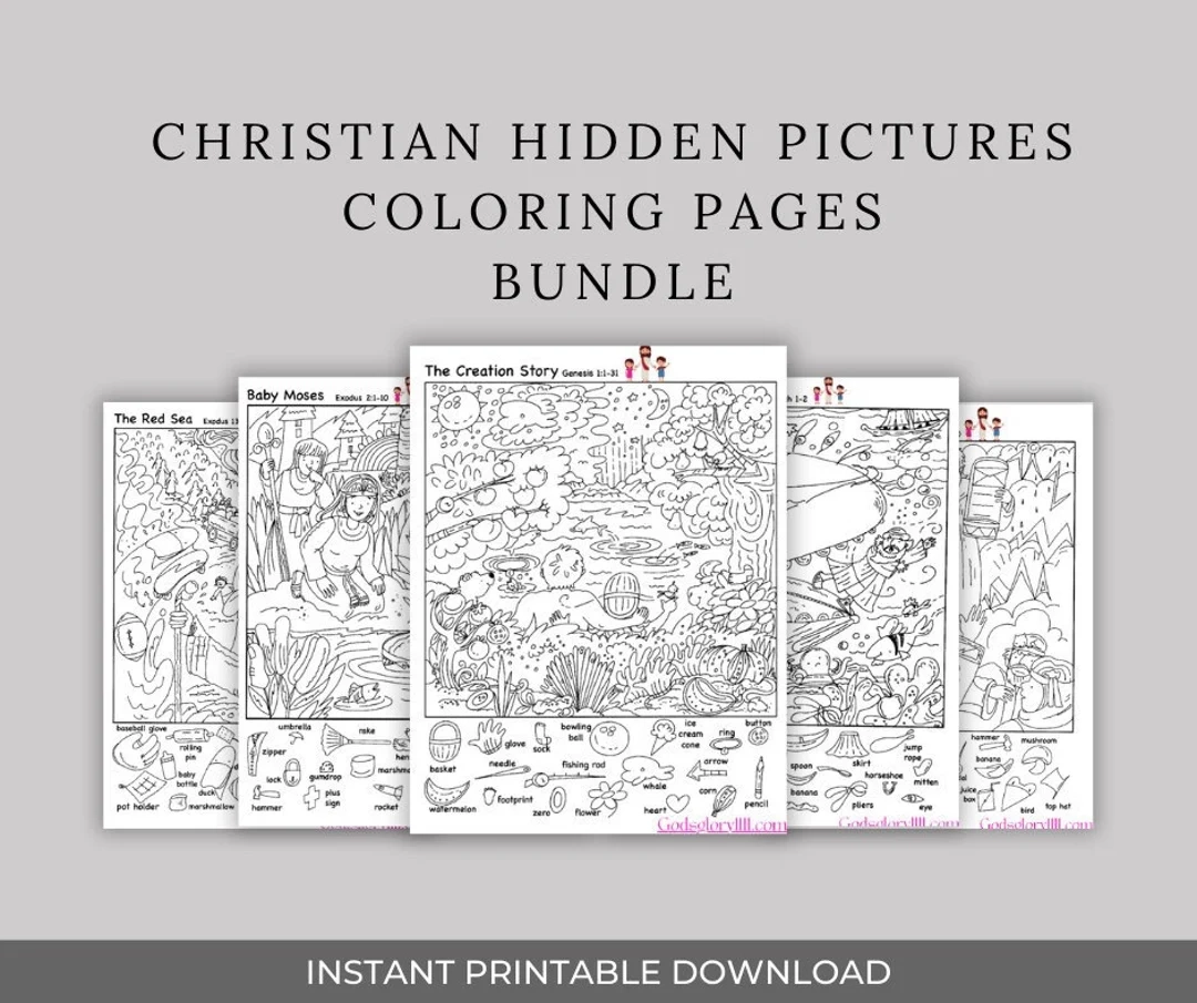 Bible Hidden Picture Hidden Pictures Faith Based Worksheet 