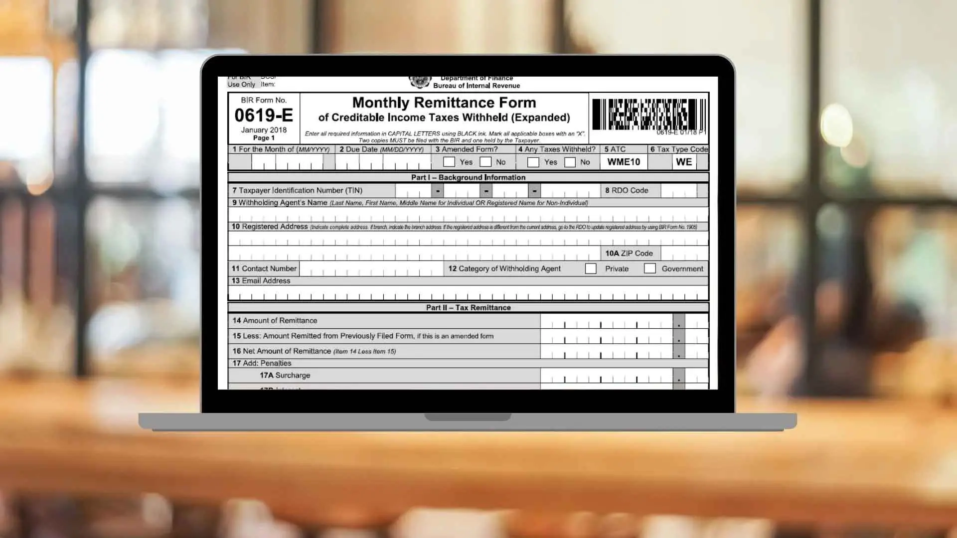BIR Form 0619E Monthly Expanded Withholding Tax Return BIR Form 0619E Monthly Expanded Withholding Tax Return