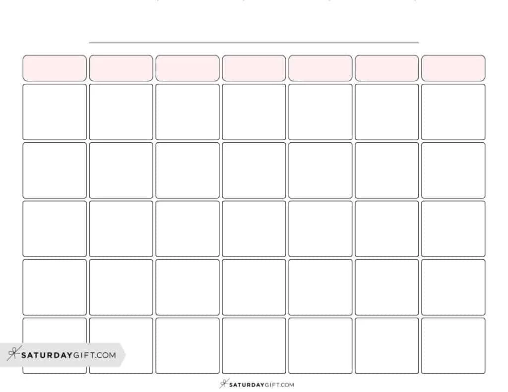 Calendar Templates Free Printable