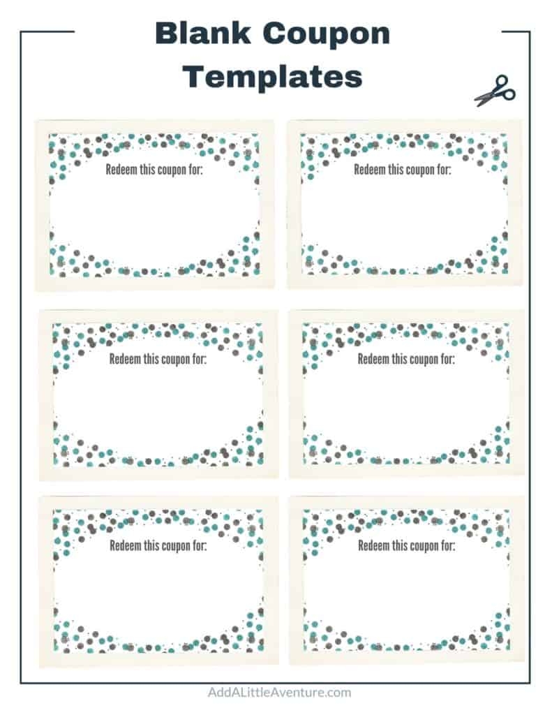 Template For Coupon Printable