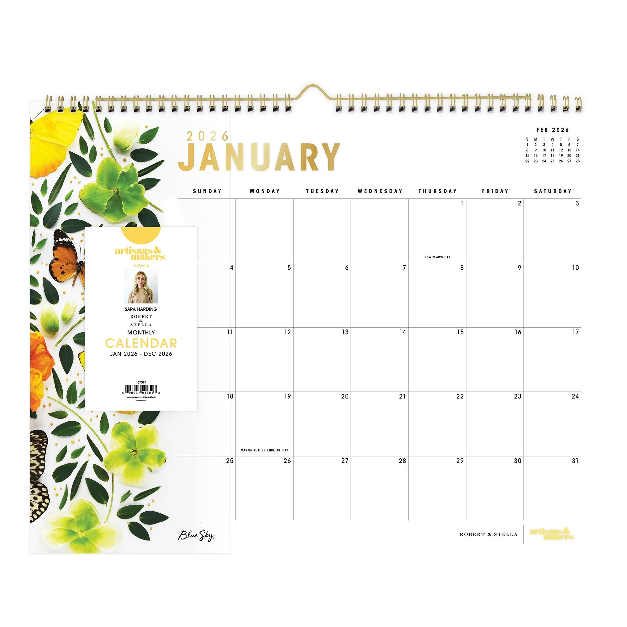 Blue Sky Artisans amp Makers Sara Harding 2026 Wall Calendar 