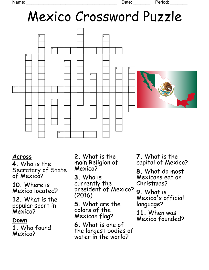 CANADIAN CROSSWORD PUZZLE WordMint