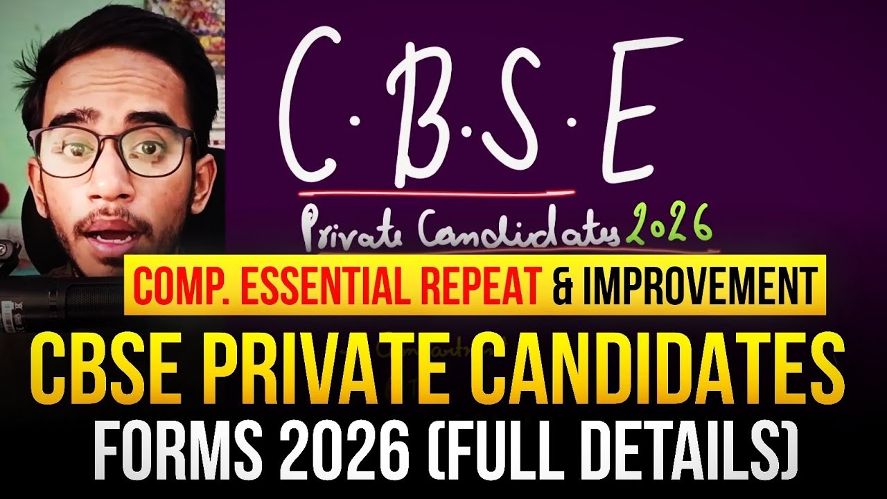 CBSE Private Candidates Form 2026 Full Details Compartment RT amp Essential Repeat