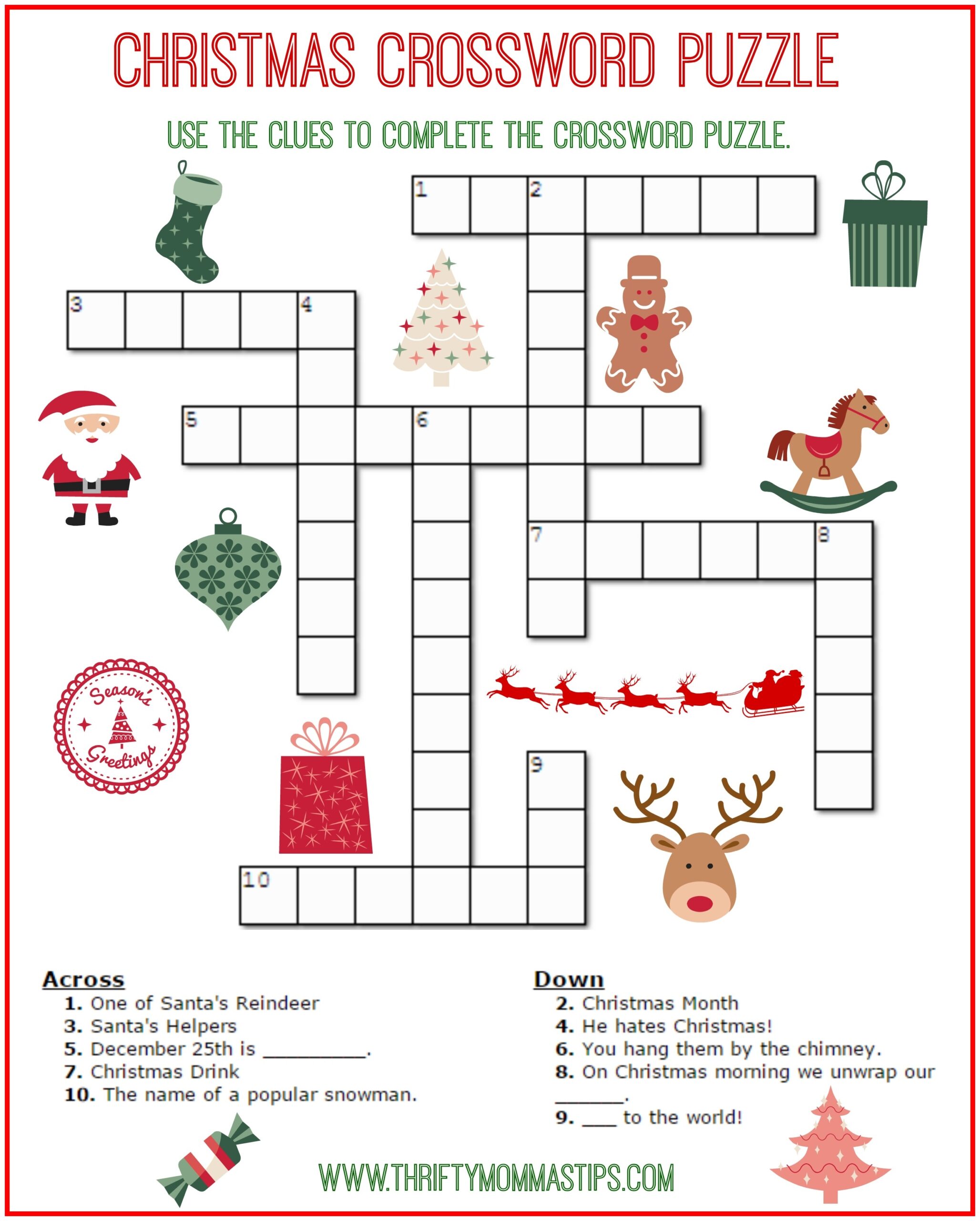 Free Printable Holiday Puzzles For Adults