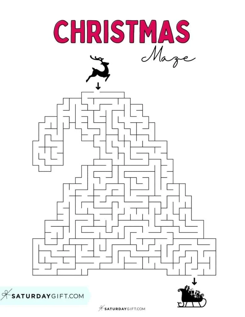 Free Printable Christmas Maze Puzzles