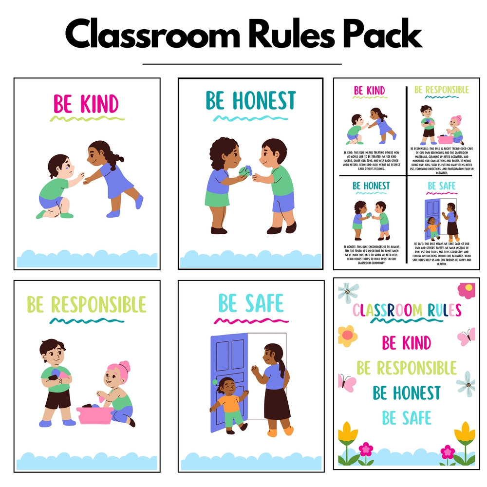 Classroom Rules Pack Preschool Vibes