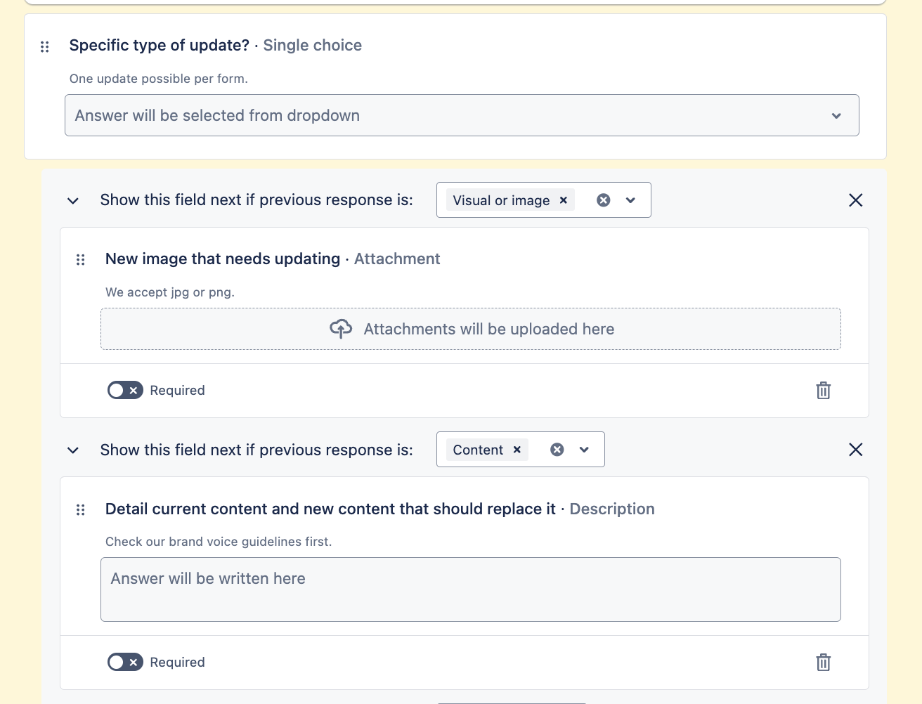 Conditionally Show Form Fields Jira Cloud Atlassian Support